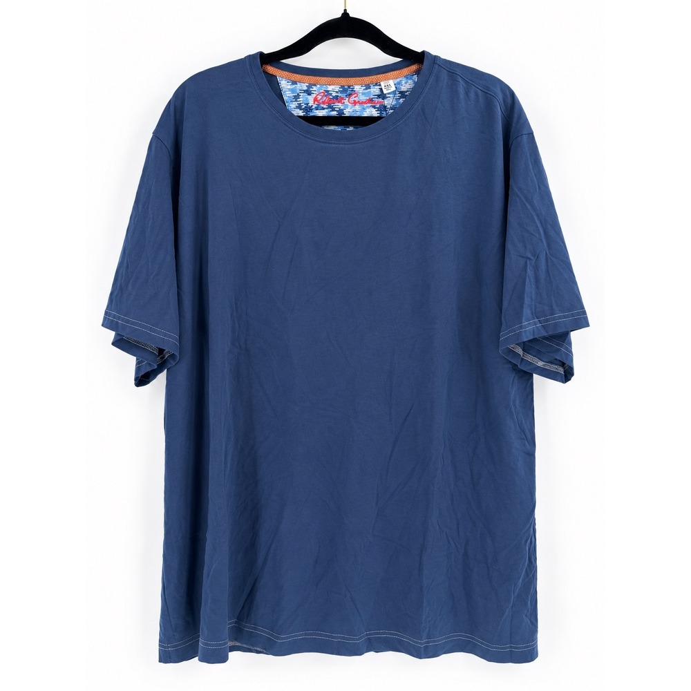 Robert Graham Neo T-Shirt 4XL Navy Blue Short Sleeve Classic Fit Luxe Tee NWT